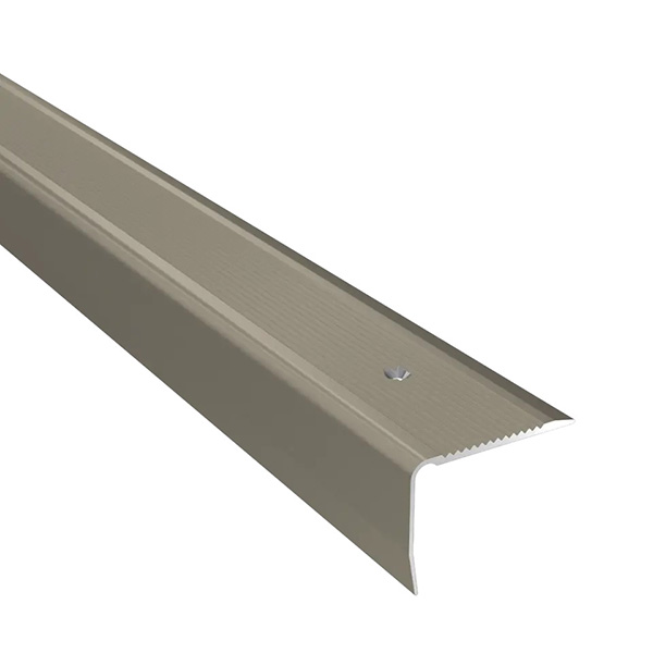 40mm x 30mm Anodised Aluminium Stair Nosing with Anti-Slip Grooved Top 