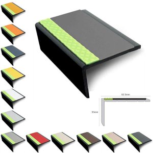 62.5mm x 35mm Aluminator Slimline PVC Non Slip Stair Nosing
