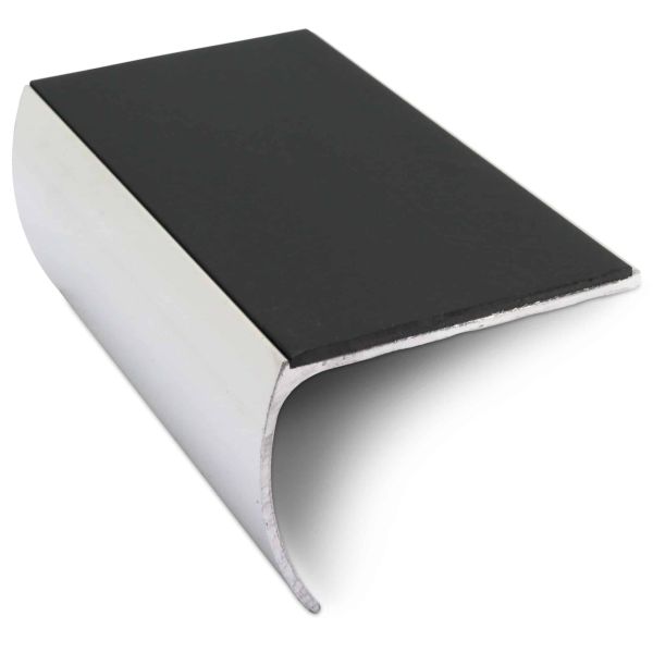 57mm x 40mm Aluminium Non Slip Commercial Bullnose Edge Trim With PVC Insert 