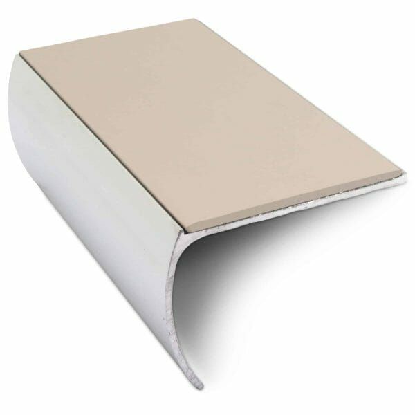 57mm x 40mm Aluminium Non Slip Commercial Bullnose Edge Trim With PVC Insert 