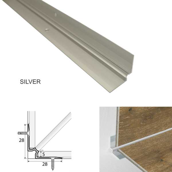Aluminium Stairs Nosing Suitable for Dry Back & Click Luxury Vinyl Flooring