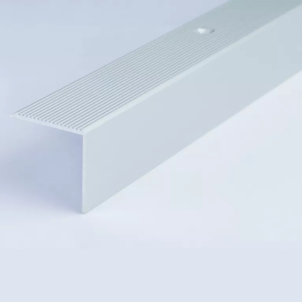40mm x 30mm Anodised Aluminium Stair Nosing with Anti-Slip Grooved Top 