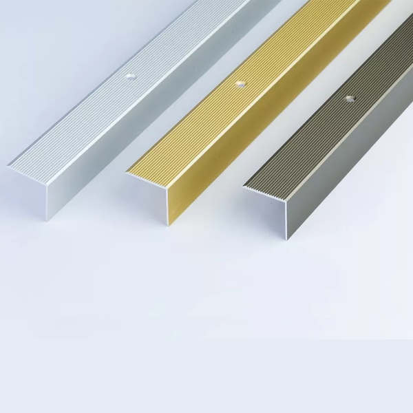 40mm x 30mm Anodised Aluminium Stair Nosing with Anti-Slip Grooved Top 