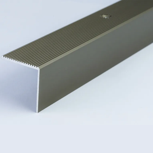40mm x 30mm Anodised Aluminium Stair Nosing with Anti-Slip Grooved Top 