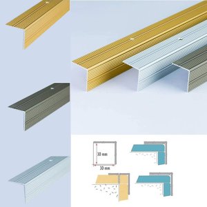 Flawless Stair Finish with Anodised Aluminium Ribbed Treads Stair Nosing