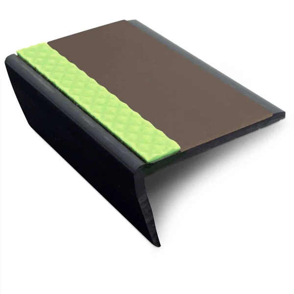Heavy Duty 63mm × 35mm PVC Tredsafe Non-Slip Commercial Stair Nosing