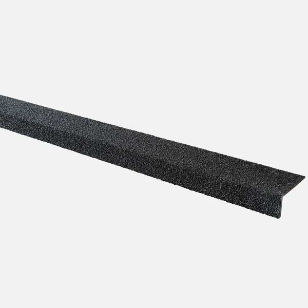 Medium 55mm x 55mm Non-Slip GRP Stair Nosing Black Cover 