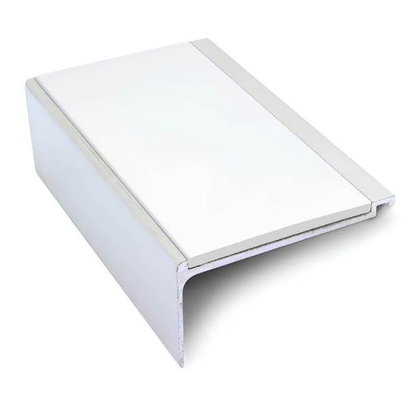 Non Slip Commercial Stair Nosing 60mm x 32mm With PVC Insert 
