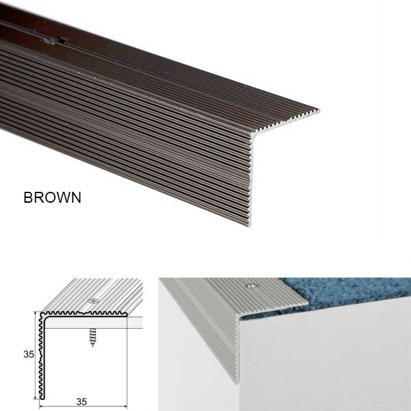 Non-Slip Stair Nosing for Wooden Treads Screw Fix Installation for Secure Grip