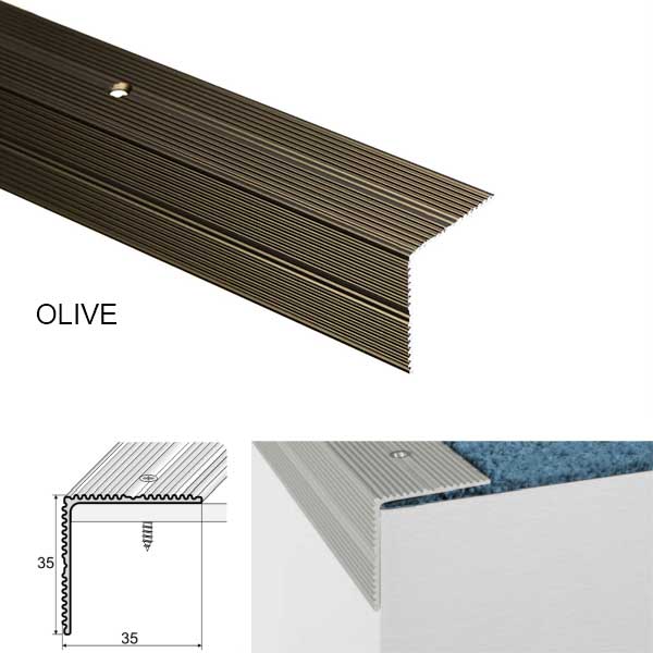 Non-Slip Stair Nosing for Wooden Treads Screw Fix Installation for Secure Grip