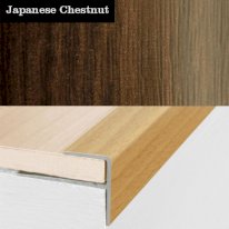 15mm x 22mm Aluminium Push-In Wood Effect Stair Nosing Edge Trim 