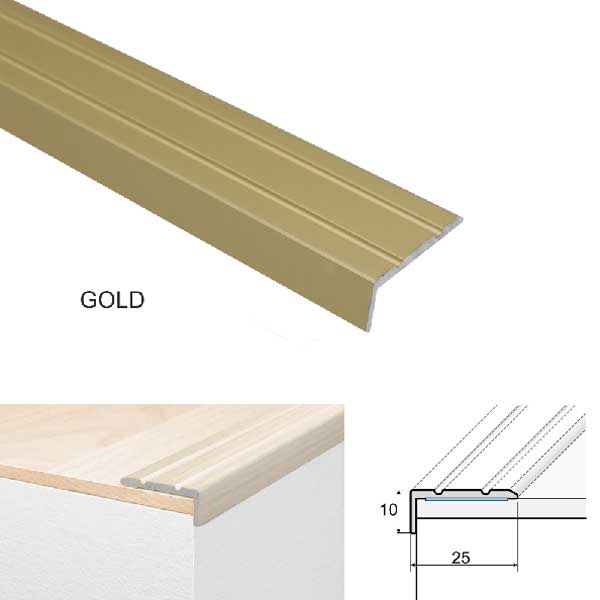 Textured Grip Aluminium Anti Slip Stair Edge Nosing