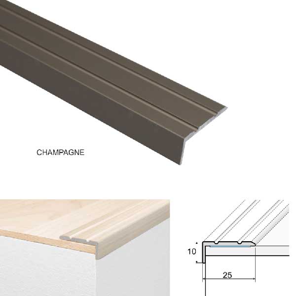 Textured Grip Aluminium Anti Slip Stair Edge Nosing
